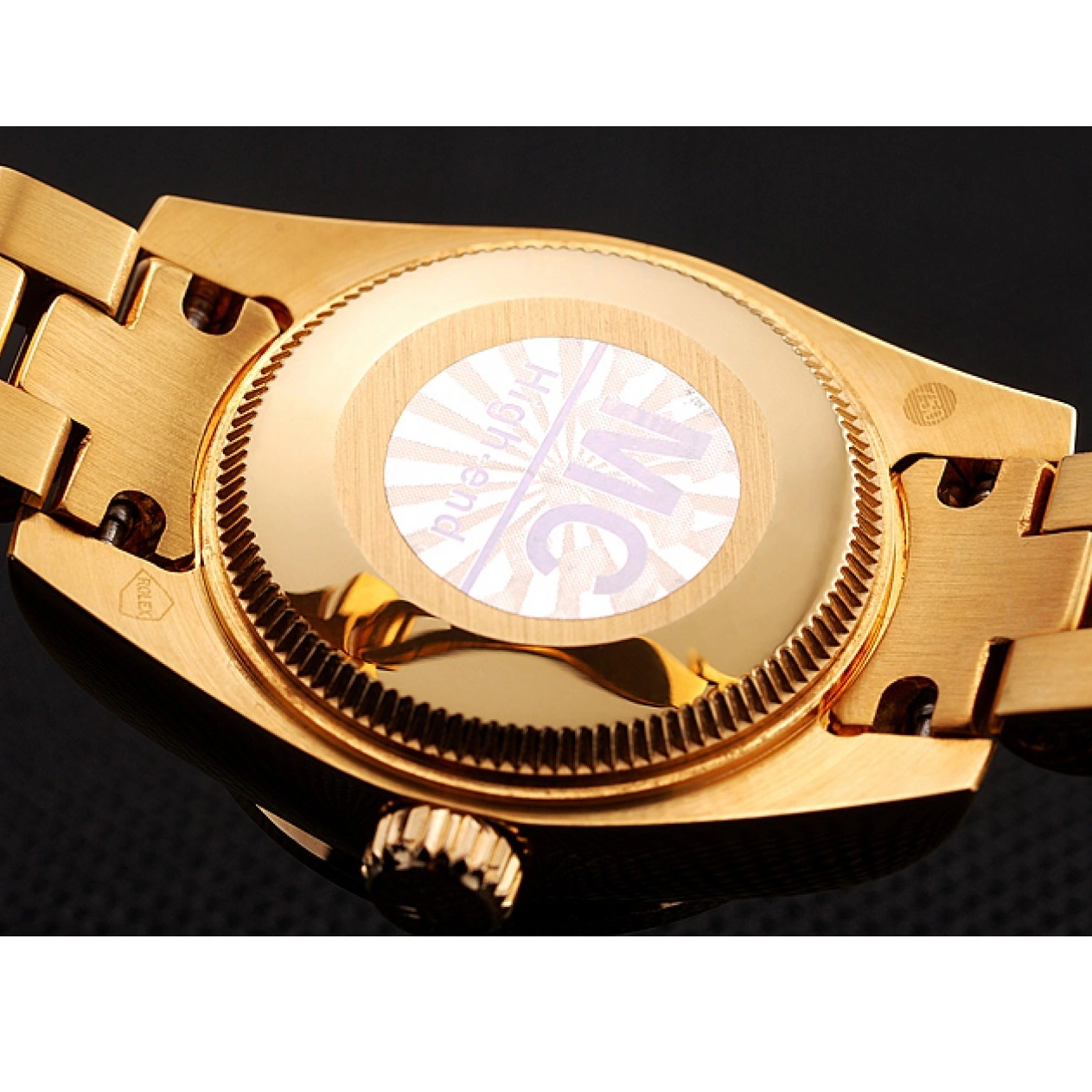 Aaa replica Rolex DayJust Pave Diamond Dial Gold Diamond 1453953 Gold Bracelet Swiss 0705